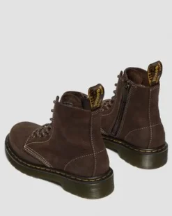 Junior - 1460 Tumbled Nubuck-støvler in Mørkebrun