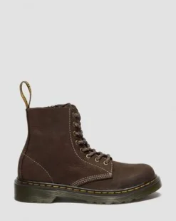 Junior - 1460 Tumbled Nubuck-støvler in Mørkebrun