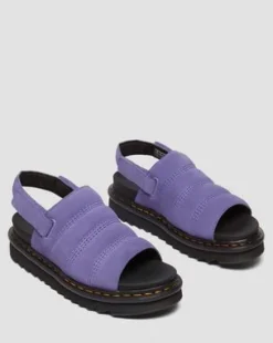 Kole-sandaler i ruskind in Lilla