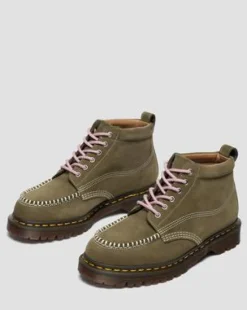 Lowell Chukka Moc Toe-ankelstøvler i Nubuck-læder in Olivenfarvet Grøn