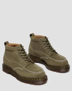 Lowell Chukka Moc Toe-ankelstøvler i Nubuck-læder in Olivenfarvet Grøn