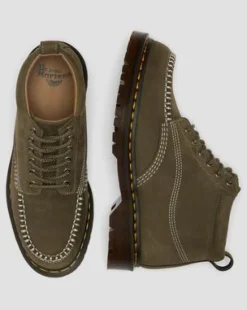 Lowell Chukka Moc Toe-ankelstøvler i Nubuck-læder in Olivenfarvet Grøn