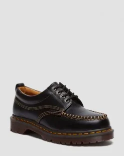 Lowell Moc Toe-lædersko in Sort