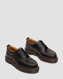 Lowell Moc Toe-lædersko in Sort