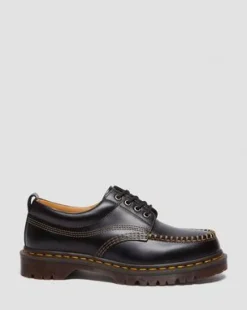 Lowell Moc Toe-lædersko in Sort