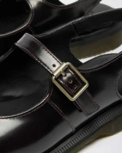 Madaline Mary Jane Sling Back-sko i Rub Off-læder in Kirsebærrød
