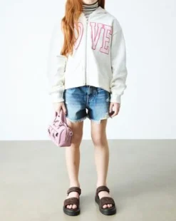 Marlowe Flower-sandaler i nubuck-læder med rem - Junior in Mørkebrun