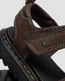 Marlowe Flower-sandaler i nubuck-læder med rem - Junior in Mørkebrun