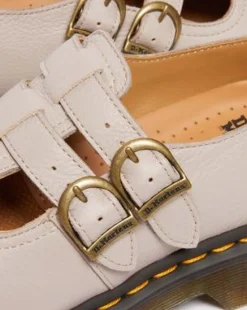 8065 Mary Jane-sko i Virginia-læder in Vintage Taupe
