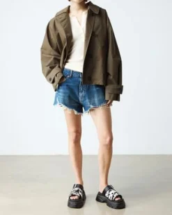 Mattison Slide-sandaler i dalmatinermønstret Hair On-læder in Cremefarvet & Sort