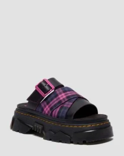 MATTISON SLIDE SLIP-ON SANDALER in Sort & Pink Multi