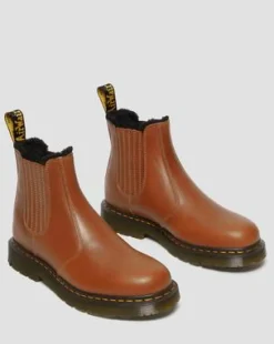 2976 Pascal DM's Wintergrip Chelsea Støvler I Læder in Gyldenbrun