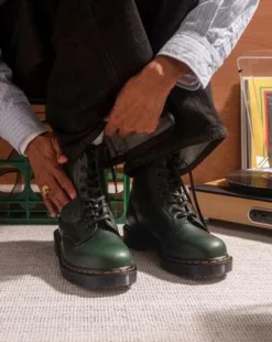1460 Pascal Leather Ankle Boots in Dm's Grøn