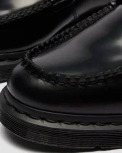 PENTON-LOAFERS I MONOKROMT SMOOTH LÆDER in Sort
