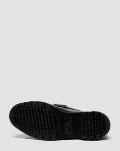 PENTON-LOAFERS I MONOKROMT SMOOTH LÆDER in Sort