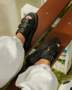 Raine Slide-sandaler i Athena-læder in Sort