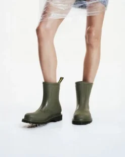 1460 Rain-støvler in Olivenfarvet Grøn