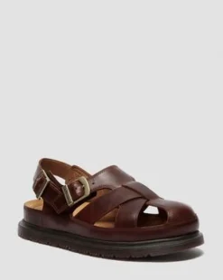 San Fisherman-sandaler i læder in Butterscotch