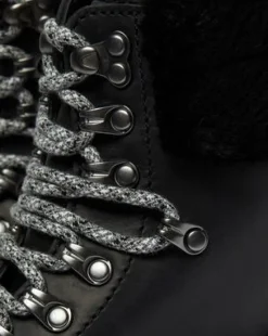 1460 Serena Collar Ankelstøvler Med Imiteret Pelsforing in Sort
