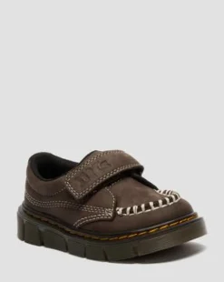 Småbørn - Raffe Tumbled Nubuck-sko med rem in Mørkebrun