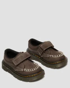 Småbørn - Raffe Tumbled Nubuck-sko med rem in Mørkebrun