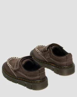 Småbørn - Raffe Tumbled Nubuck-sko med rem in Mørkebrun