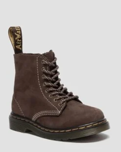 Småbørn - 1460 Tumbled Nubuck-støvler in Mørkebrun