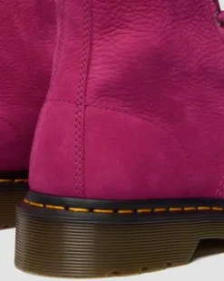 1460-SNØRESTØVLER I MILLED NUBUCK-LÆDER in Pink