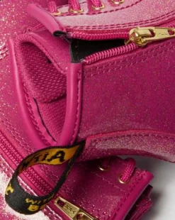1460-STØVLER I LAKLÆDER MED GLITTER TIL SMÅBØRN in Pink, Sølvfarvet & Guldfarvet