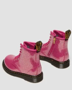 1460-STØVLER I LAKLÆDER MED GLITTER TIL SMÅBØRN in Pink, Sølvfarvet & Guldfarvet