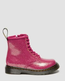 1460-STØVLER I LAKLÆDER MED GLITTER TIL SMÅBØRN in Pink, Sølvfarvet & Guldfarvet