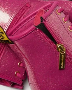 1460-STØVLER I LAKLÆDER MED GLITTER TIL UNGE in Pink, Sølvfarvet & Guldfarvet