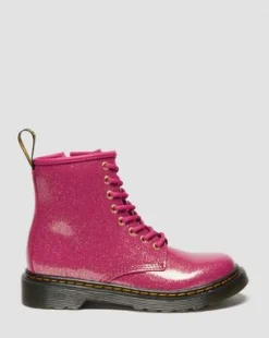 1460-STØVLER I LAKLÆDER MED GLITTER TIL UNGE in Pink, Sølvfarvet & Guldfarvet