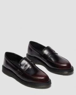 Temara-loafers i Arcadia-læder in Kirsebærrød