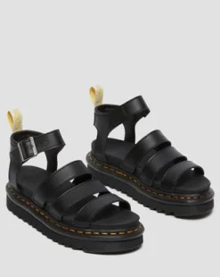 Veganske Blaire Felix Rub Off-sandaler med rem in Sort