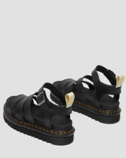 Veganske Blaire Felix Rub Off-sandaler med rem in Sort