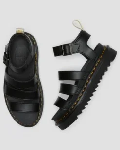 Veganske Blaire Felix Rub Off-sandaler med rem in Sort