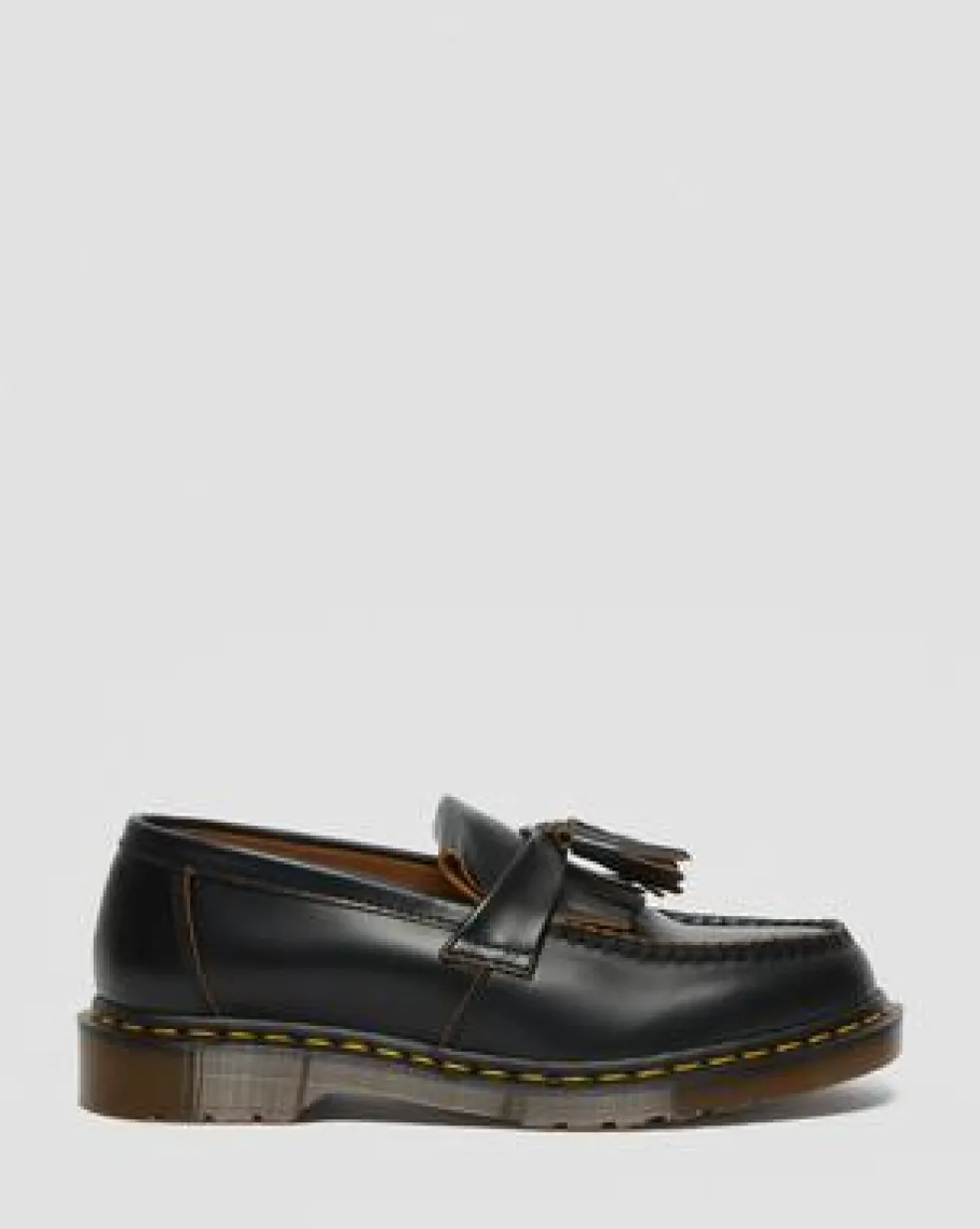 Vintage Adrian-loafers i Quilon-læder med kvast in Sort