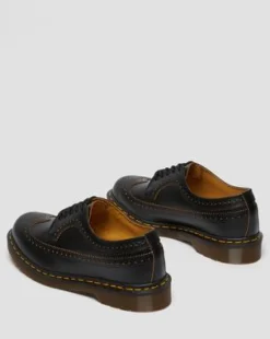 Vintage 3989 Brogue-sko i Quilon-læder in Sort