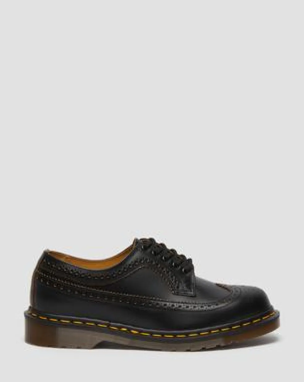 Vintage 3989 Brogue-sko i Quilon-læder in Sort