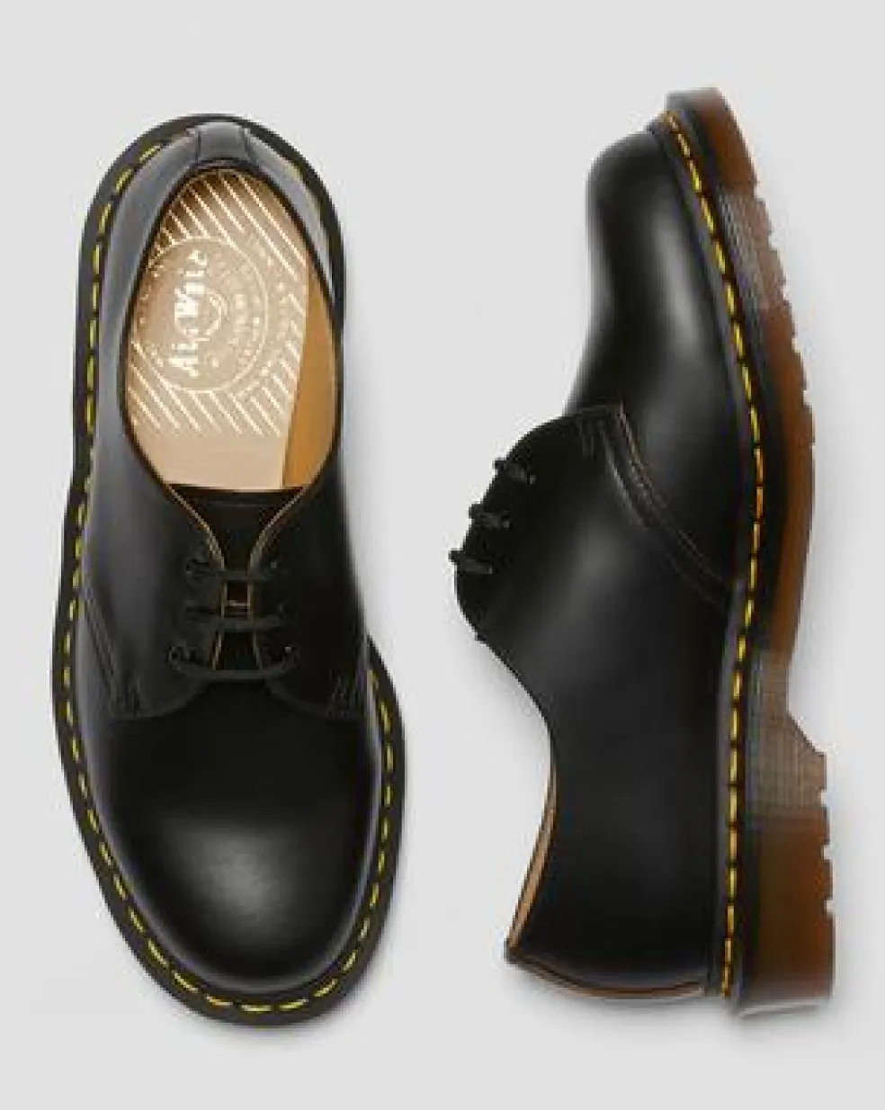 Vintage 1461 Oxford-sko i Quilon-læder in Sort