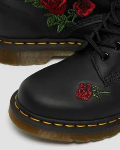 1460 Vonda Floral Rose-snørestøvler i læder in Sort