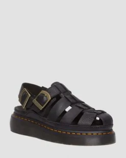 Wrenlie Fisherman-sandaler i læder in Sort