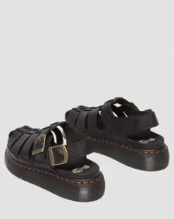 Wrenlie Fisherman-sandaler i læder in Sort
