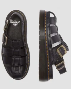 Wrenlie Fisherman-sandaler i læder in Sort