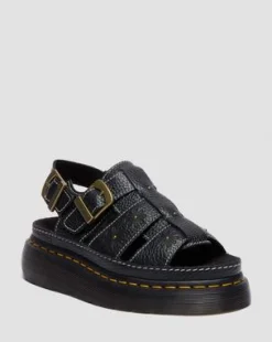 Wrenlie Open Toe Fisherman platformsandaler i nappa-læder in Sort