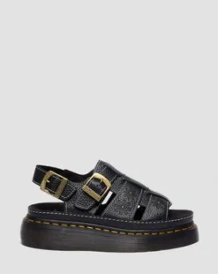 Wrenlie Open Toe Fisherman platformsandaler i nappa-læder in Sort