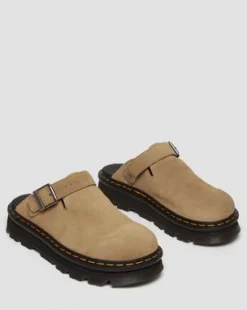Zebzag Casual Slingback Platform-mules i ruskind in Cámel