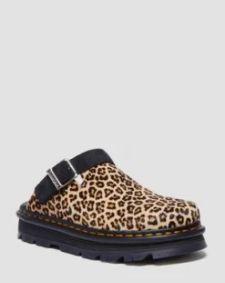 Zebzag Casual Slingback Platform-mules i ruskind in Lysebrun