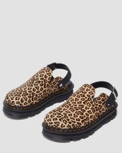 Zebzag Casual Slingback Platform-mules i ruskind in Lysebrun